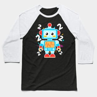 Kids 2nd Birthday Bot Robot  For 5 Year Old Boys Girl Baseball T-Shirt